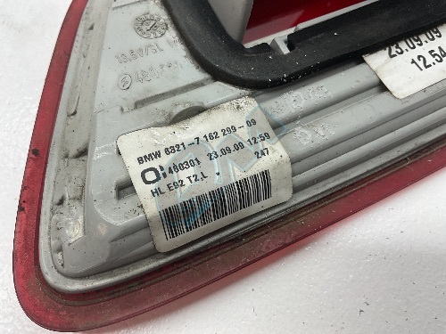 BMW 3 Series E92 Pre LCI Rear Inner Tail Light Passenger N/S Left