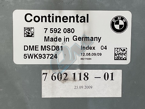 BMW Engine ECU DME N53 N54 1 3 Series E82 E88 E90 E91 E92 5WK93724